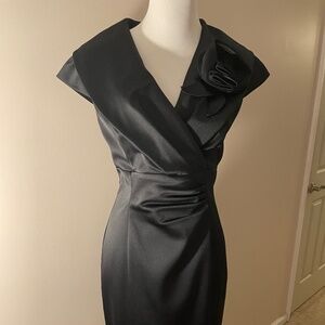 Black satin dress